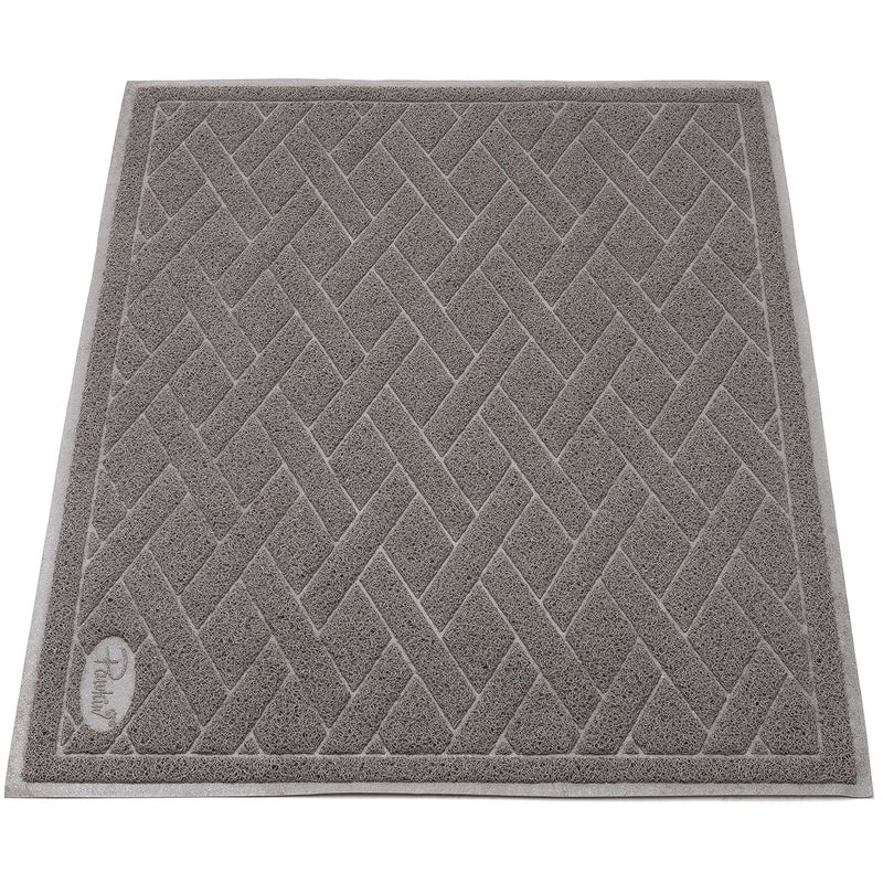 Pawkin Cat Litter Mat, Jumbo XX-Large, 4x3 Feet, Fits Two Litter Boxes or Extra Coverage for One Box, Gray - Image 3